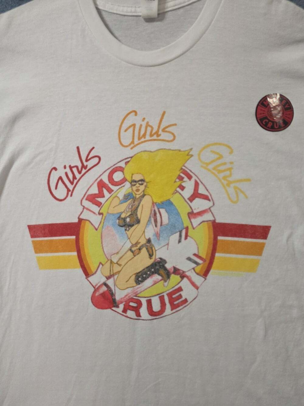 Motley Crue Concert T Shirt Large 2022 Stadium Tour Girls Girls Girls White Tee